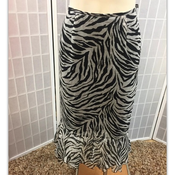 La Femme Gilar, skirt, long, black/white, size 4.: - Picture 1 of 7